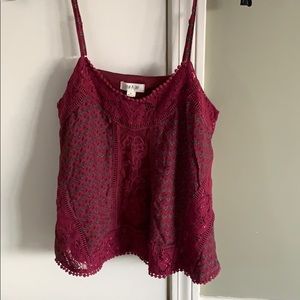 Lace rose tank cami